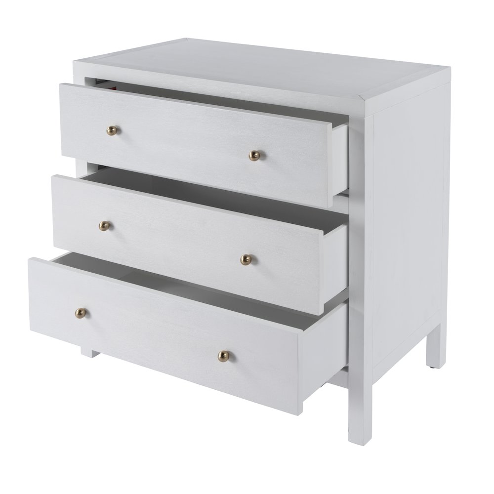 Nora 3-Drawer Chest, White. Picture 2