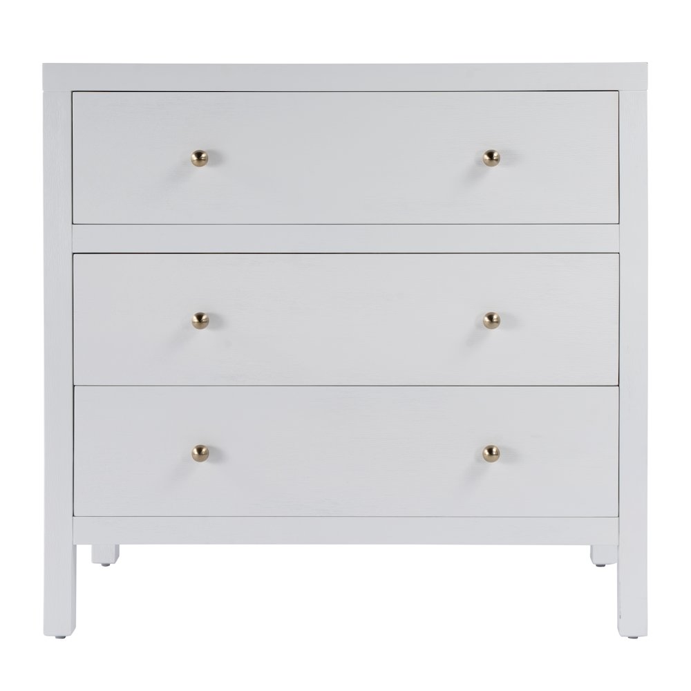 Nora 3-Drawer Chest, White. Picture 3