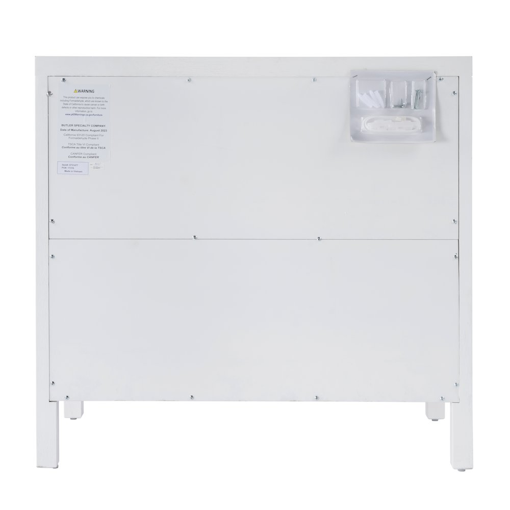 Nora 3-Drawer Chest, White. Picture 5