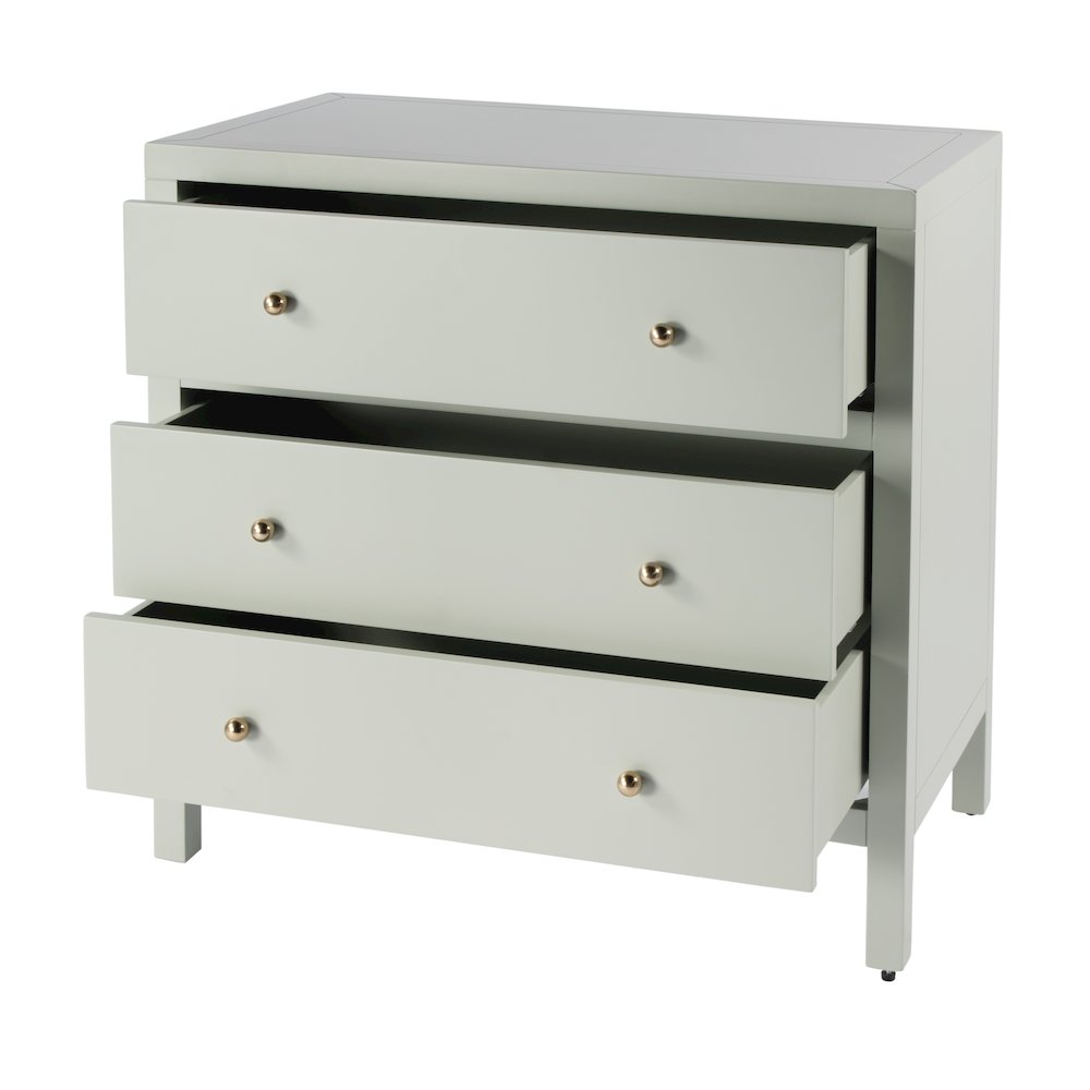 Nora 3-Drawer Chest, Green. Picture 2