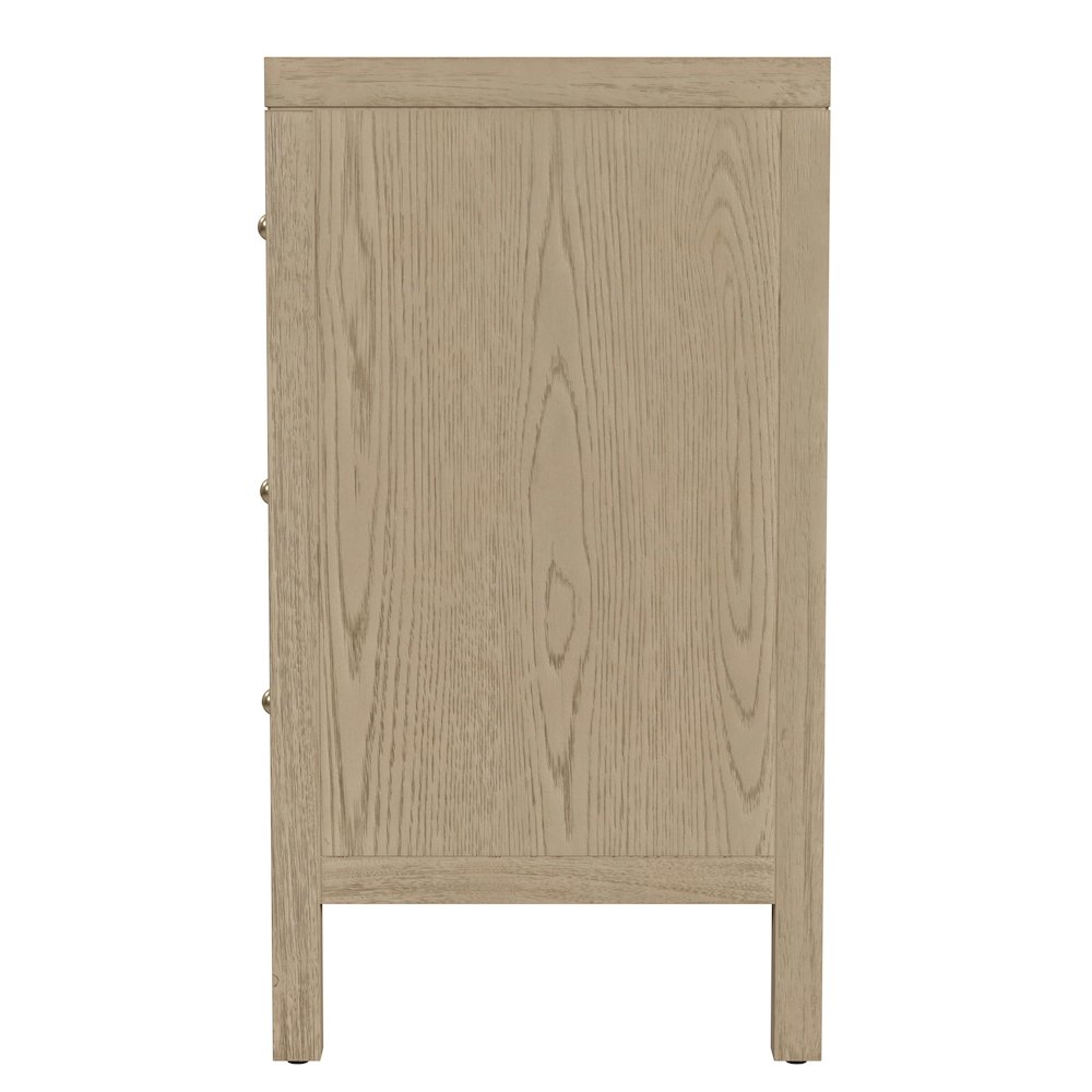 Nora 34 in. W Wood 3 Drawer Chest, Light Brown. Picture 4