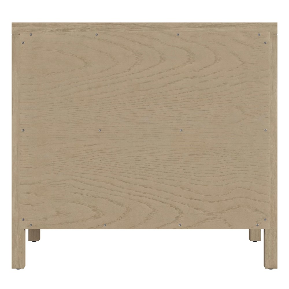 Nora 34 in. W Wood 3 Drawer Chest, Light Brown. Picture 6