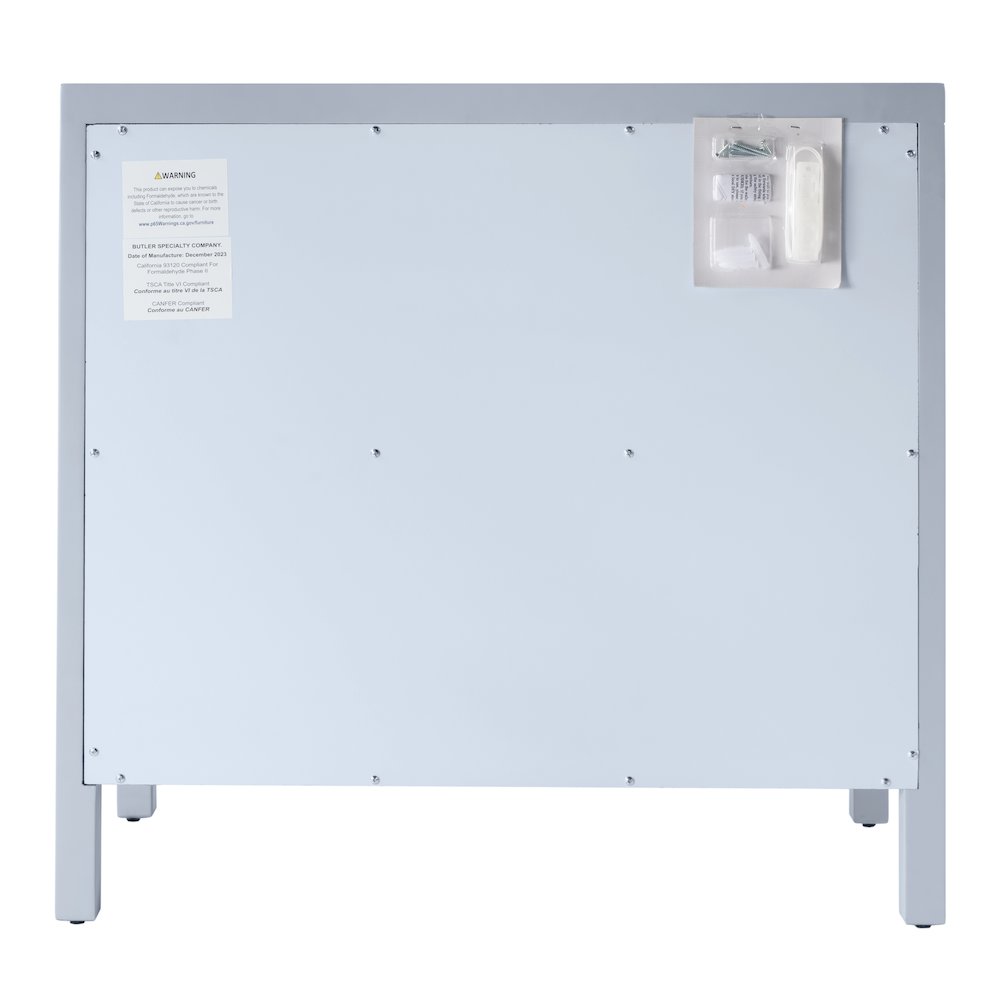 Nora 34 in. W Wood 3 Drawer Chest, Light Blue. Picture 7