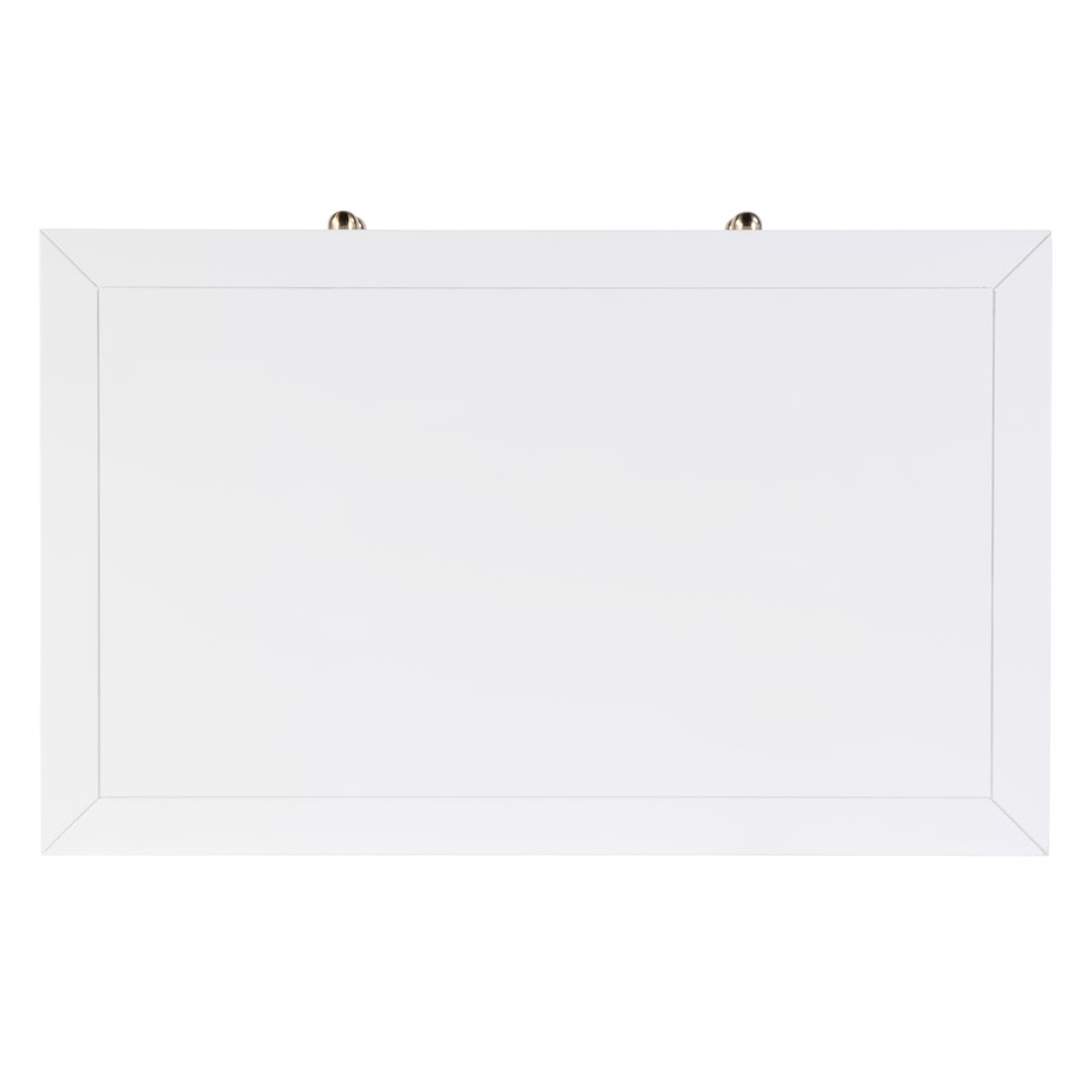 Nora 2-Drawer Wide Nightstand, White. Picture 7