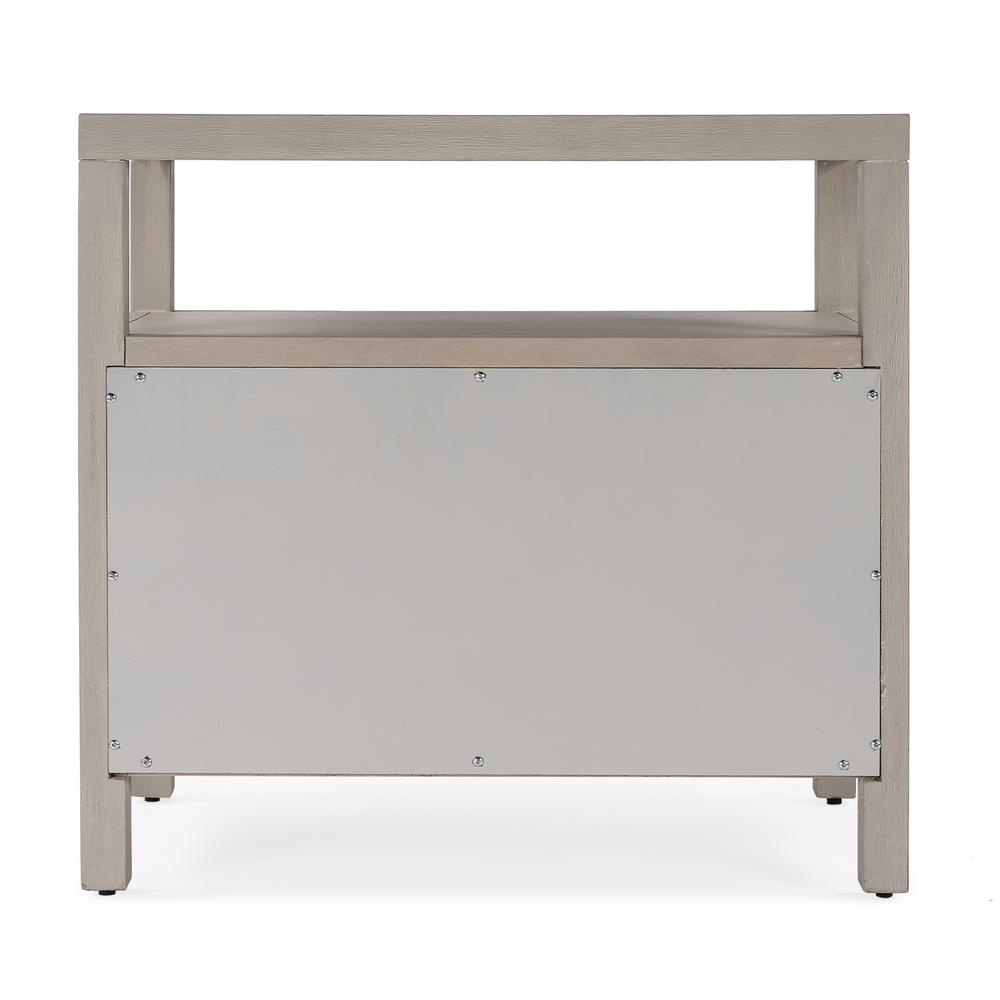 Nora 2-Drawer Wide Nightstand, Taupe. Picture 6