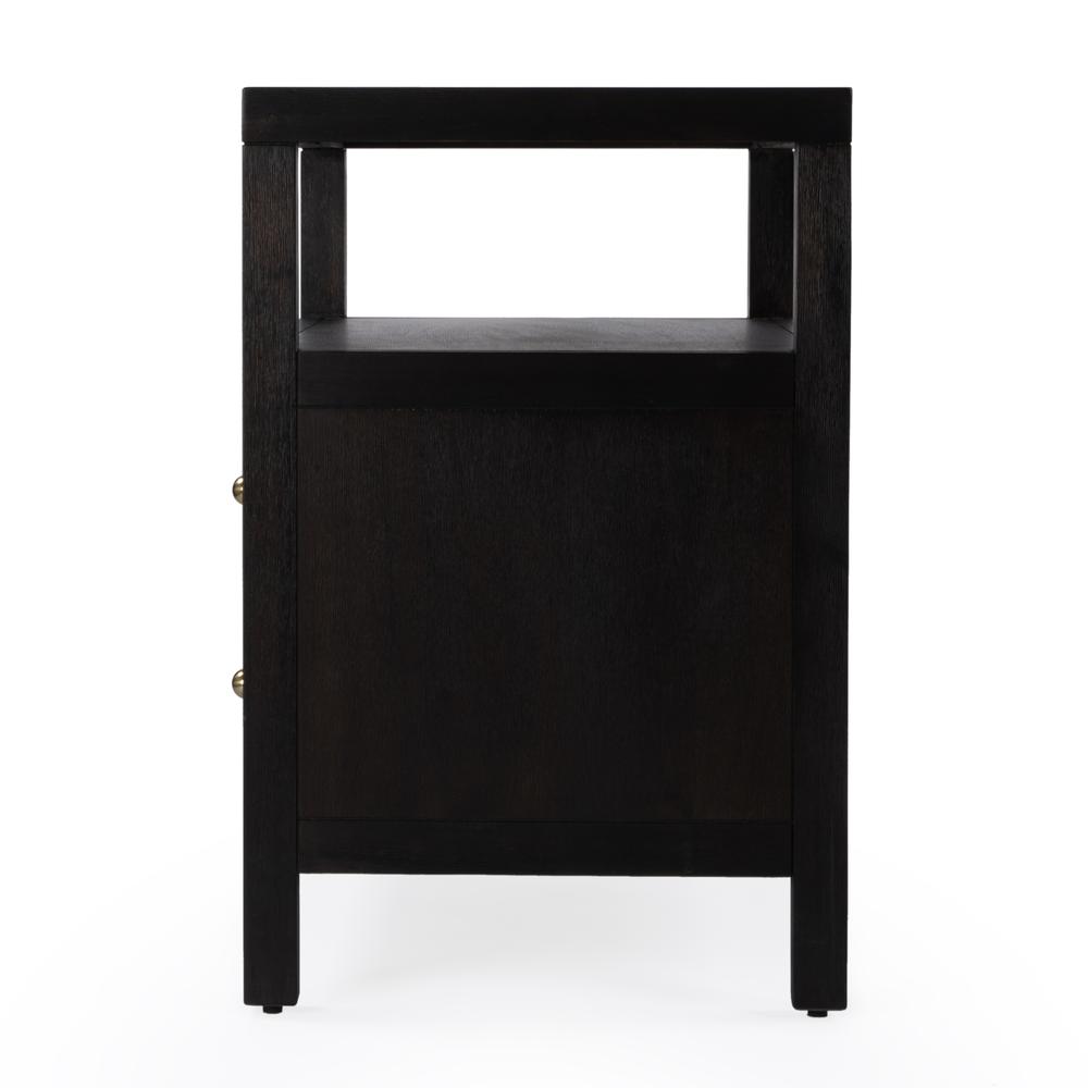 Nora 2-Drawer Wide Nightstand, Coffee. Picture 5