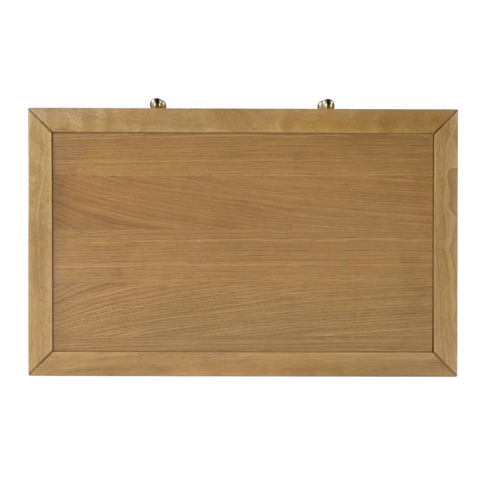 Nora 2-Drawer Wide Nightstand, Brown. Picture 6