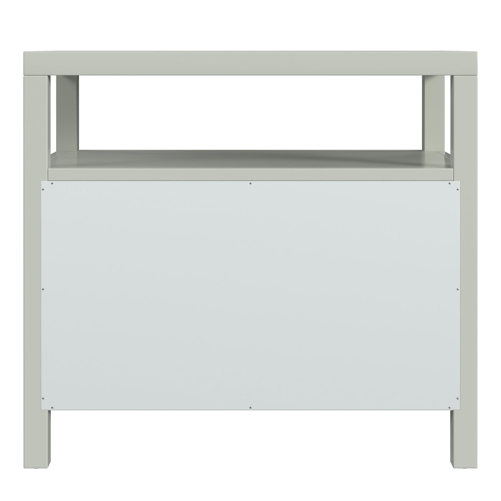 Nora 2-Drawer Wide Nightstand, Green. Picture 4