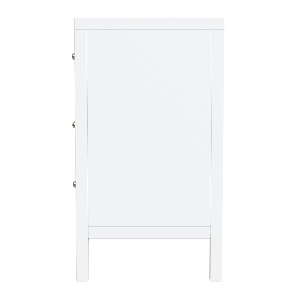 Nora 6-Drawer Dresser, White. Picture 3