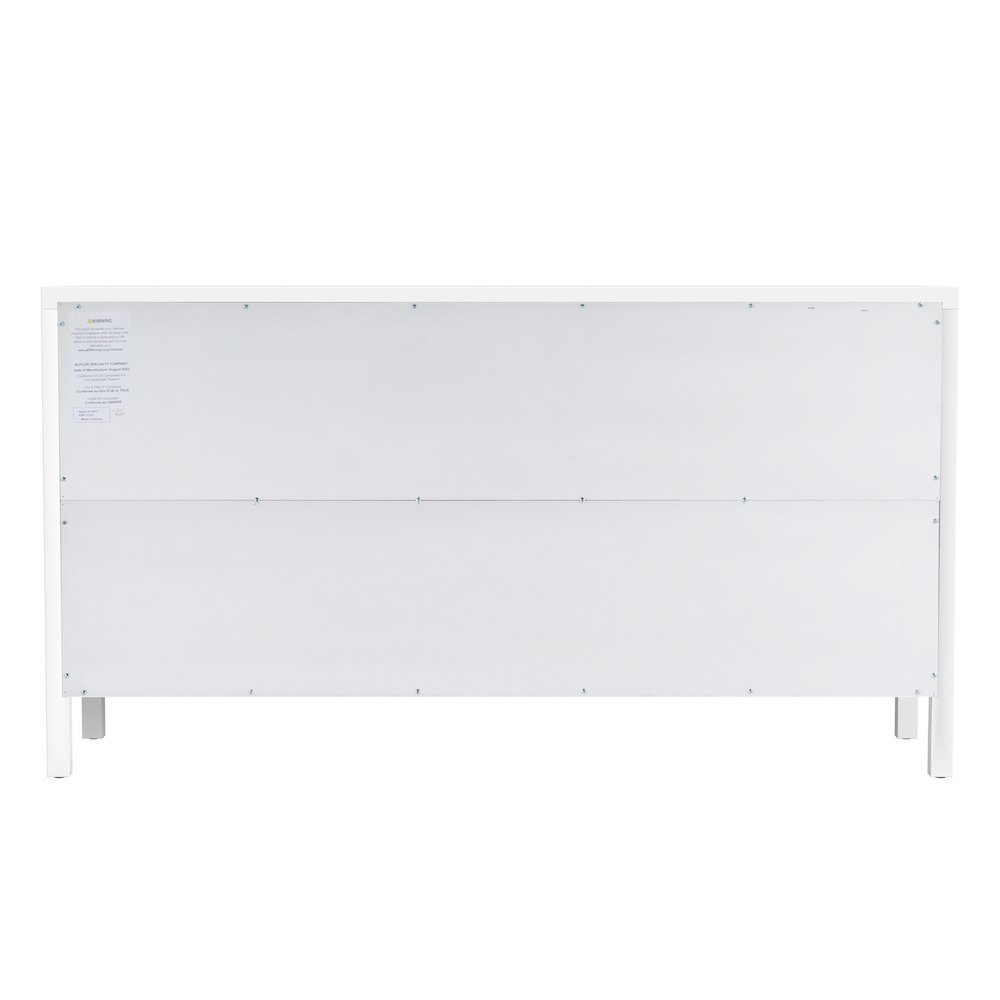 Nora 6-Drawer Dresser, White. Picture 4