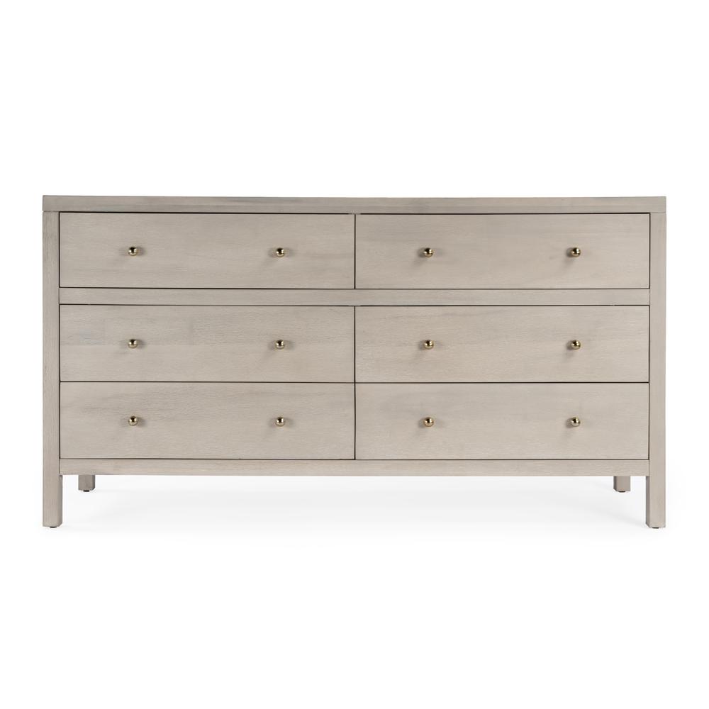 Nora 6-Drawer Dresser, Taupe. Picture 3