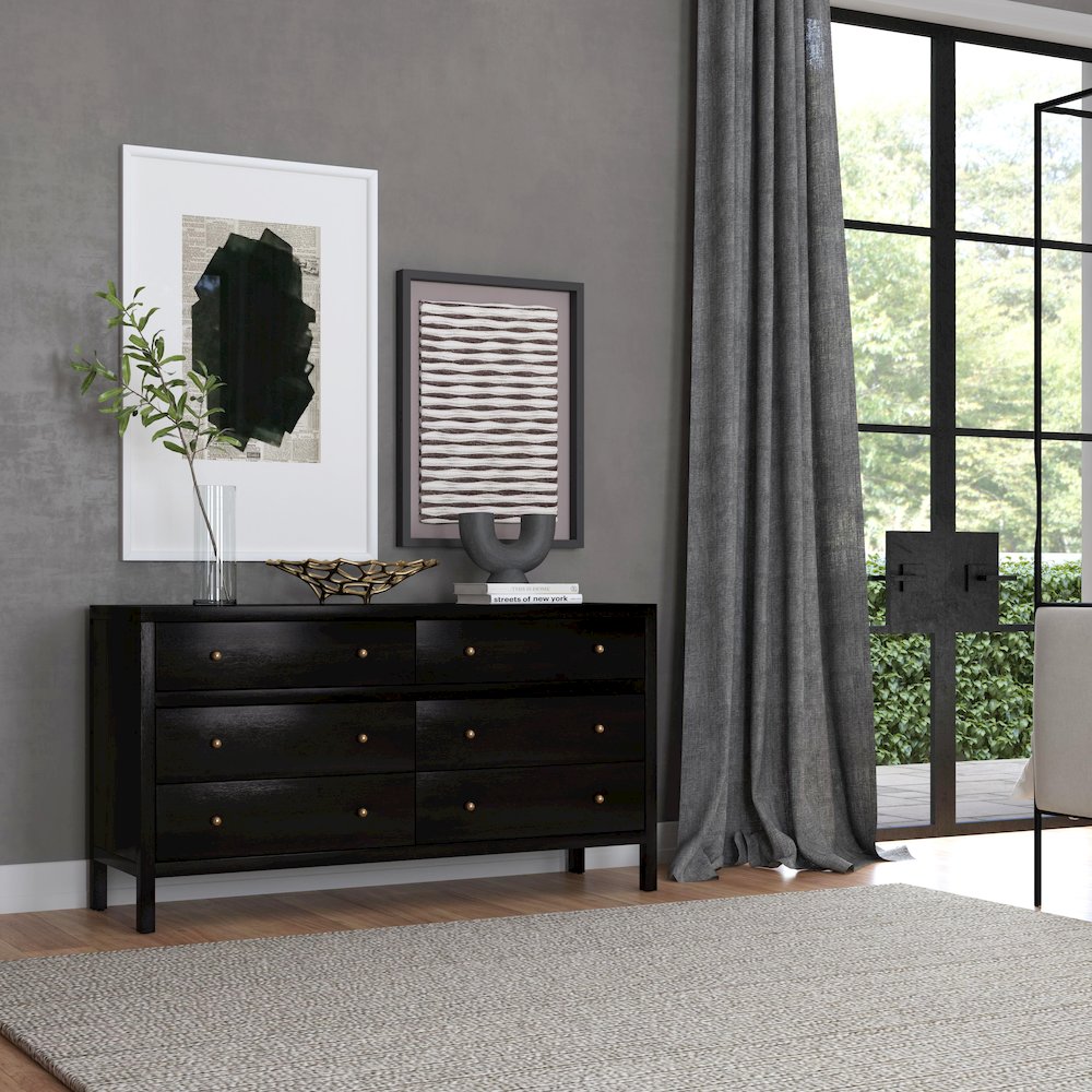 Nora 6-Drawer Dresser, Coffee. Picture 7