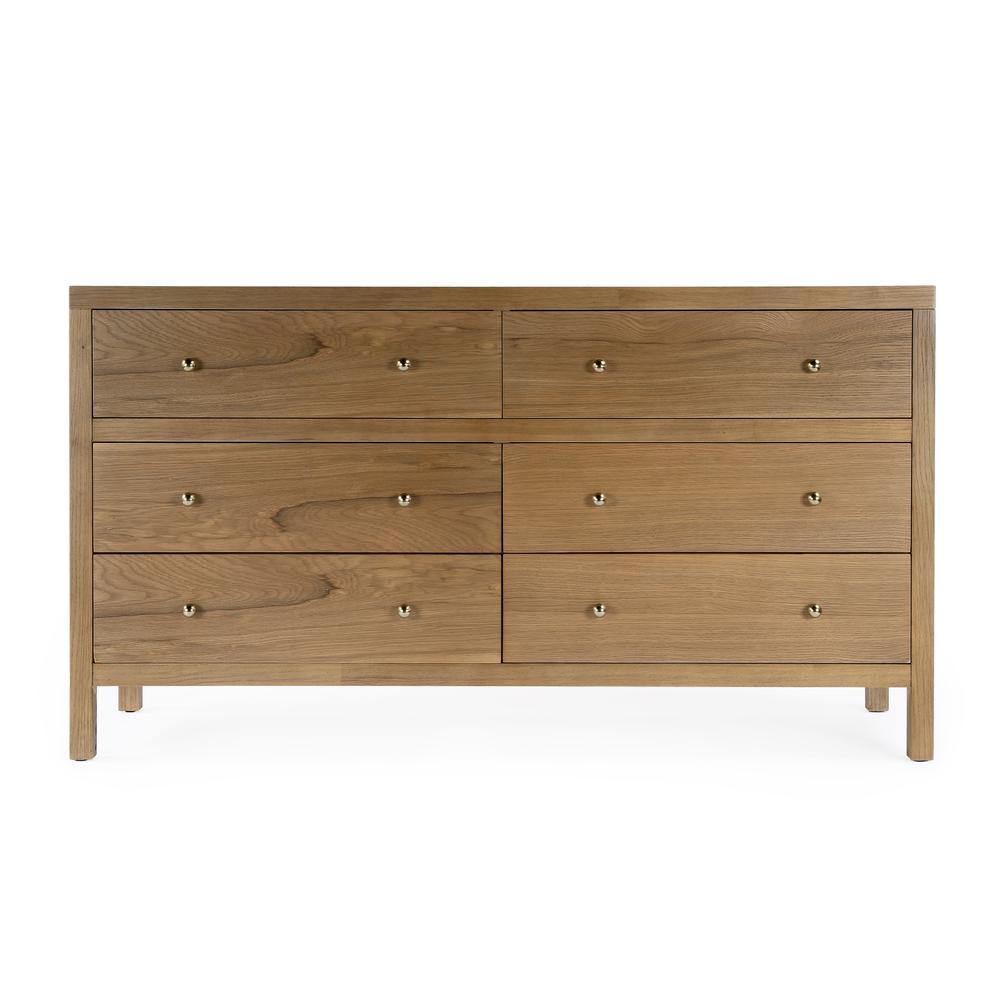 Nora 6-Drawer Dresser, Brown. Picture 3