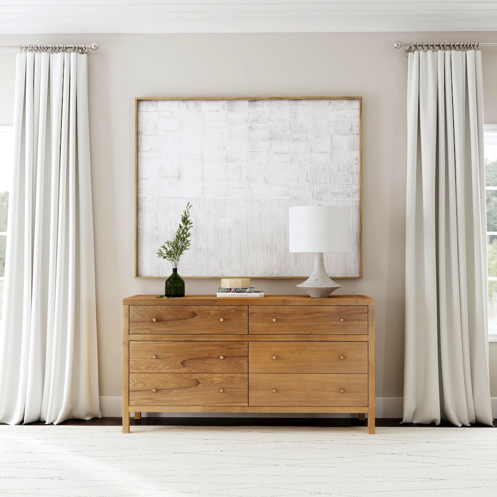 Nora 6-Drawer Dresser, Brown. Picture 8