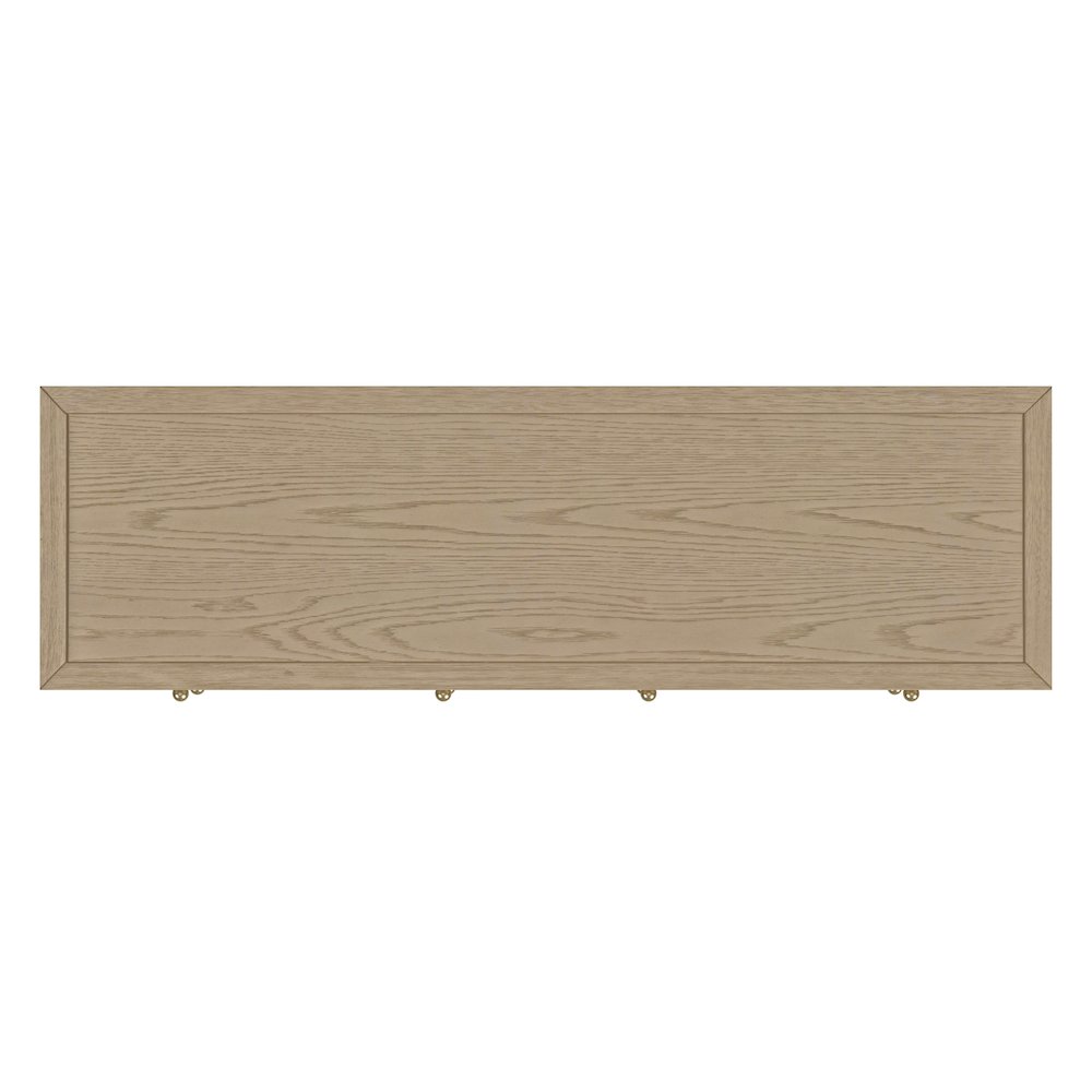 Nora 60 in W. Rectangular Wood 6 Drawer Dresser, Light Brown. Picture 8