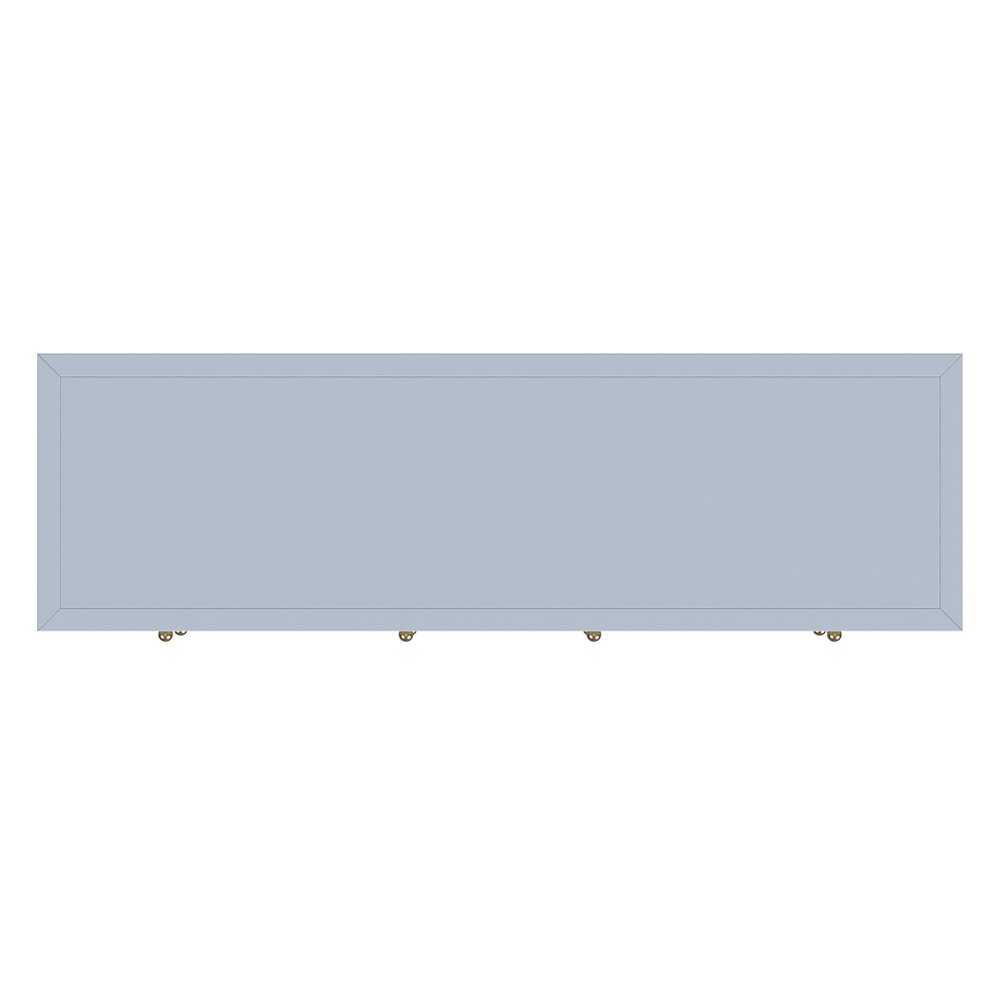 Nora 60 in W. Rectangular Wood 6 Drawer Dresser, Light Blue. Picture 7