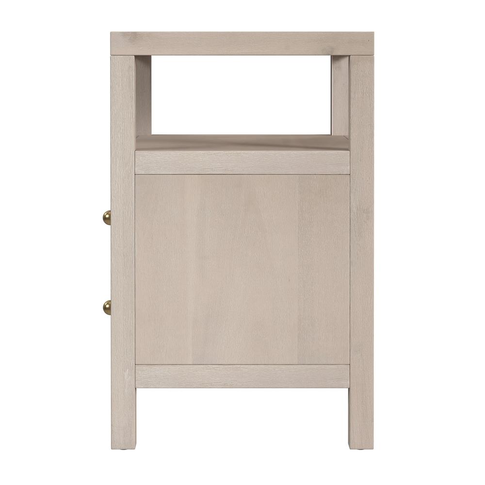 Nora 2-Drawer Nightstand, Taupe. Picture 4