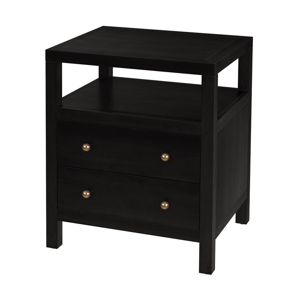 Nora 2-Drawer Nightstand, Coffee. Picture 1