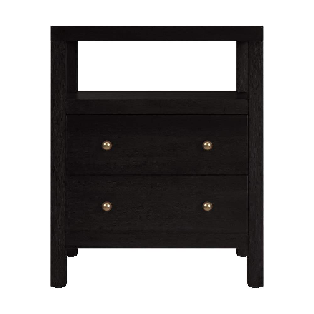 Nora 2-Drawer Nightstand, Coffee. Picture 2