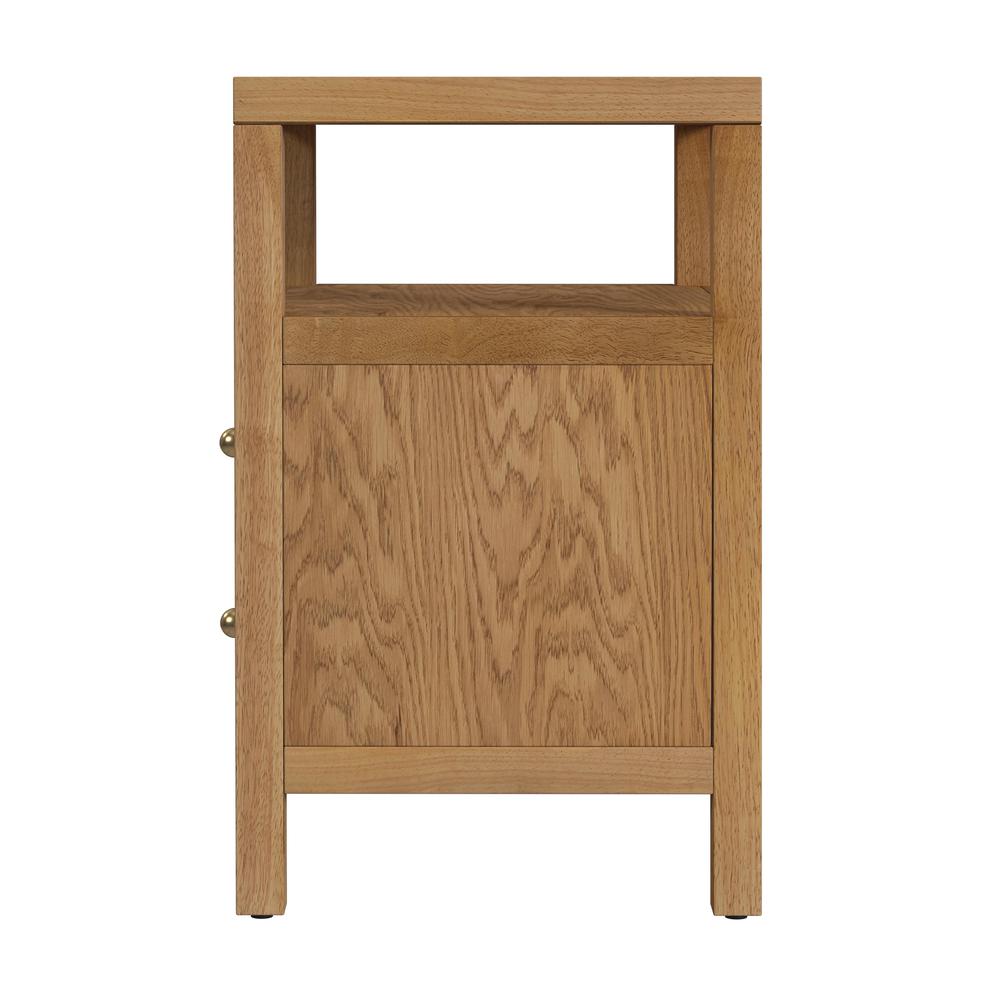 Nora 2-Drawer Nightstand, Brown. Picture 3