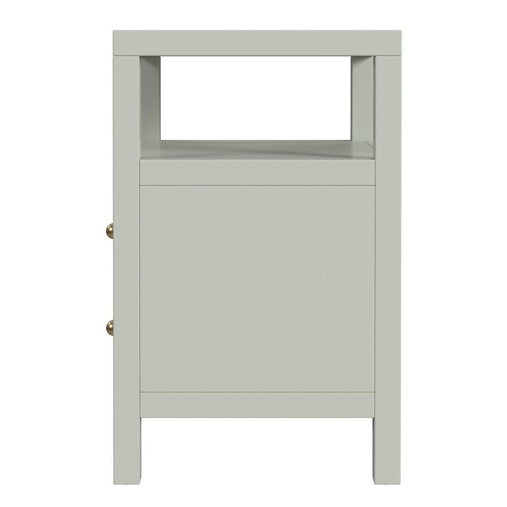 Nora 2-Drawer Nightstand, Green. Picture 4
