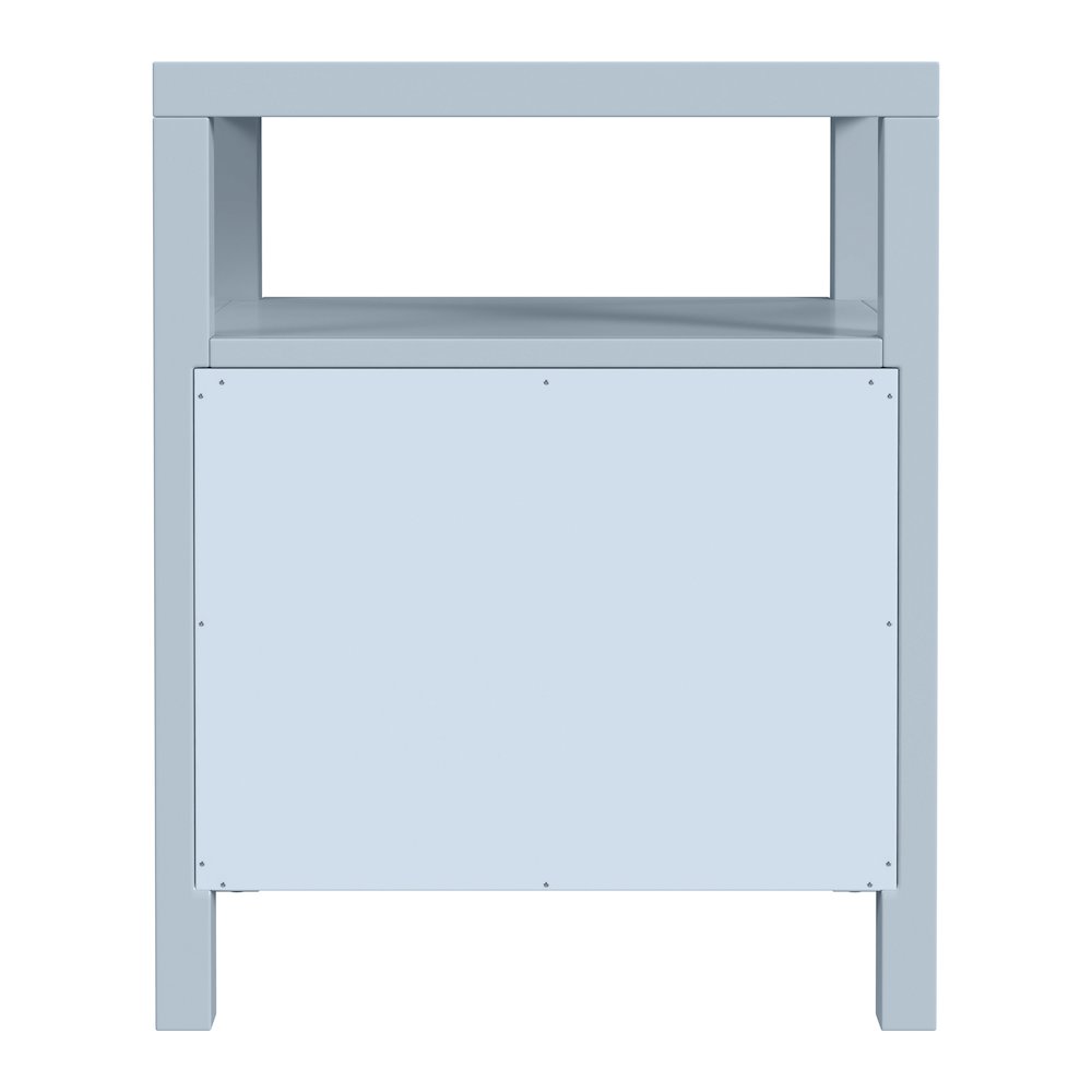 Nora 21 in. W Rectangular Wood 2 Drawer Nightstand, Light Blue. Picture 6