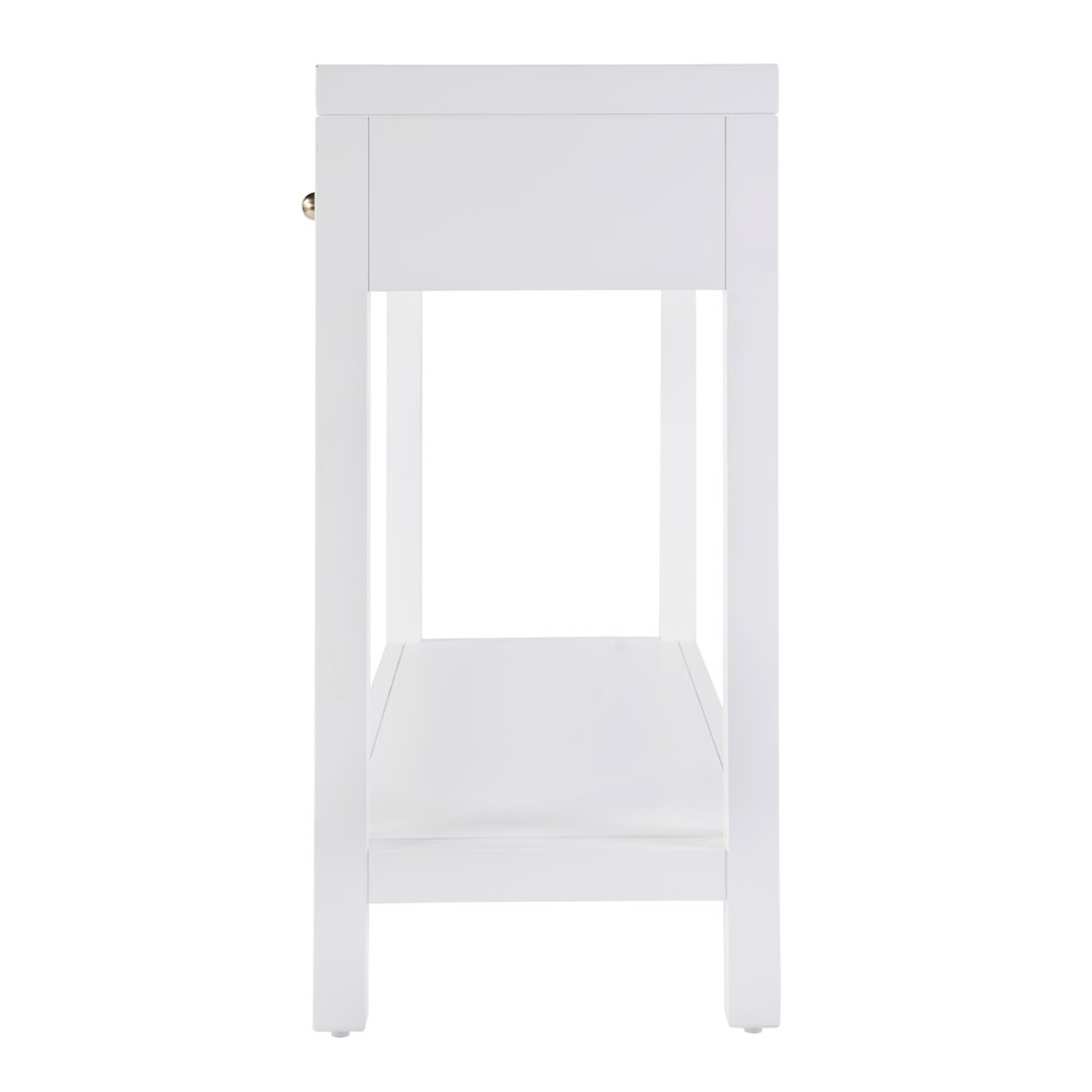 Nora 2 Drawer Console Table, White. Picture 4