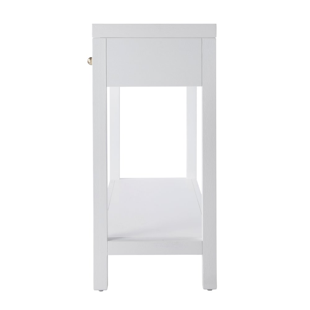 Nora 2 Drawer Console Table, White. Picture 5
