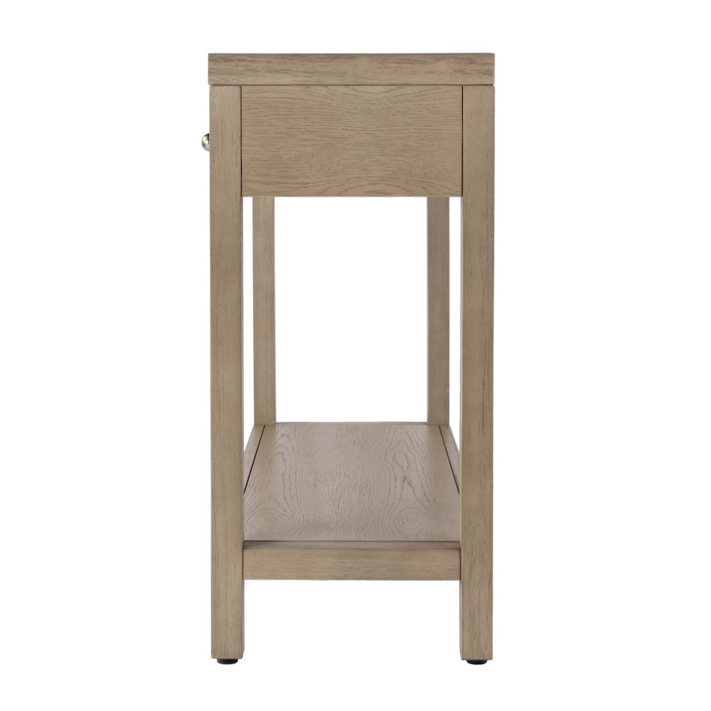40 in. W Rectangular Wood 2 Drawer Console Table with Lower Open Shelf. Picture 4