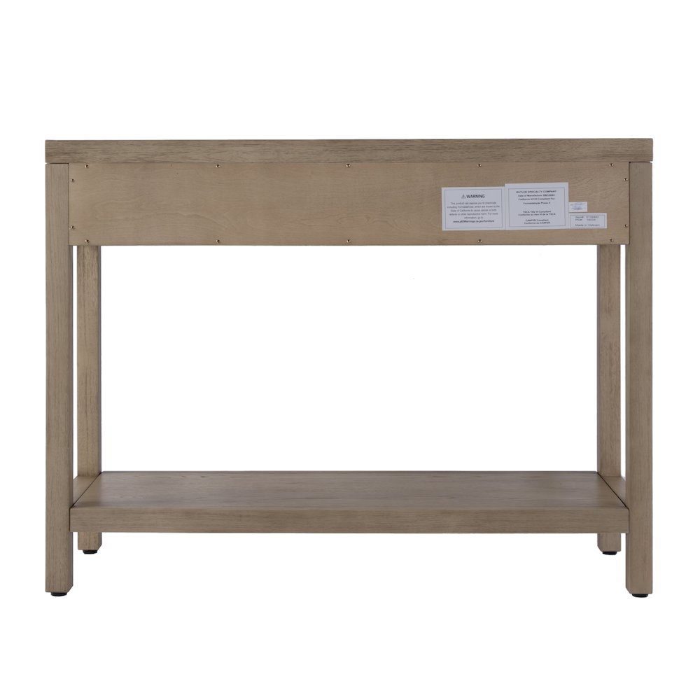 40 in. W Rectangular Wood 2 Drawer Console Table with Lower Open Shelf. Picture 5