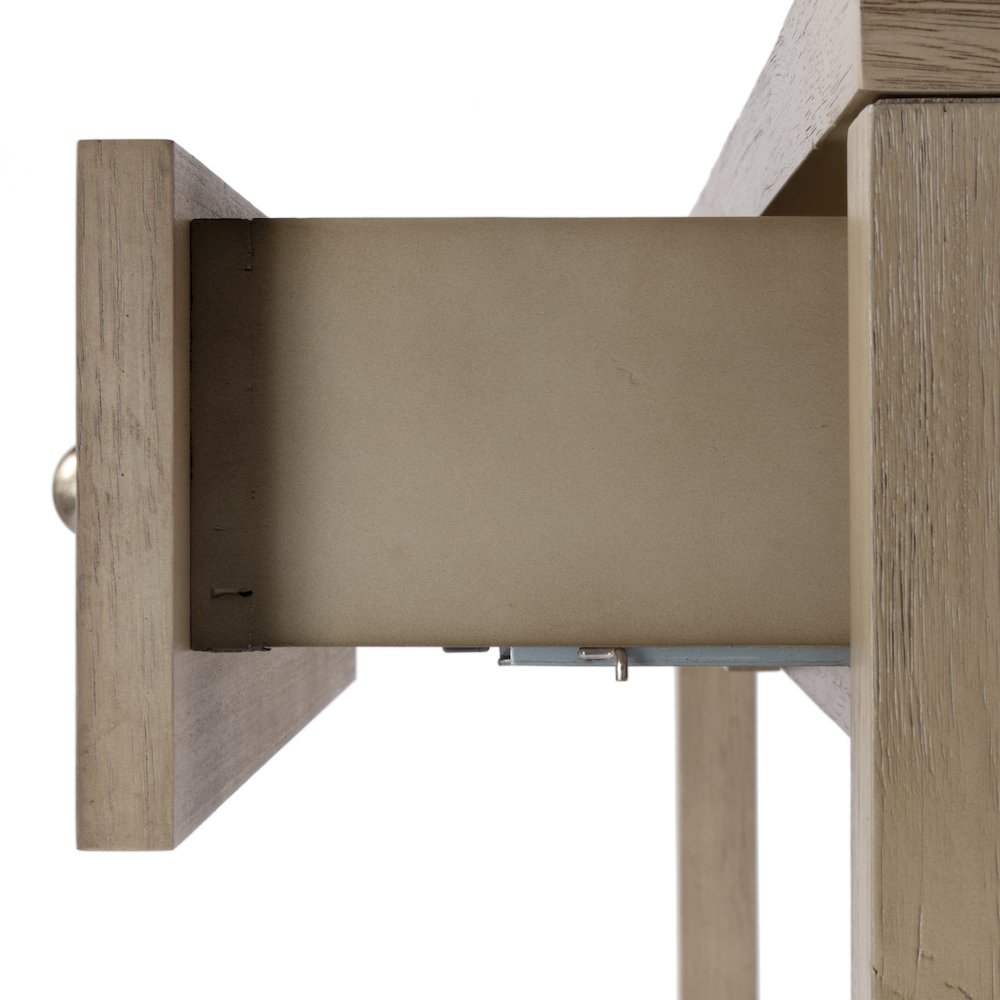 40 in. W Rectangular Wood 2 Drawer Console Table with Lower Open Shelf. Picture 7