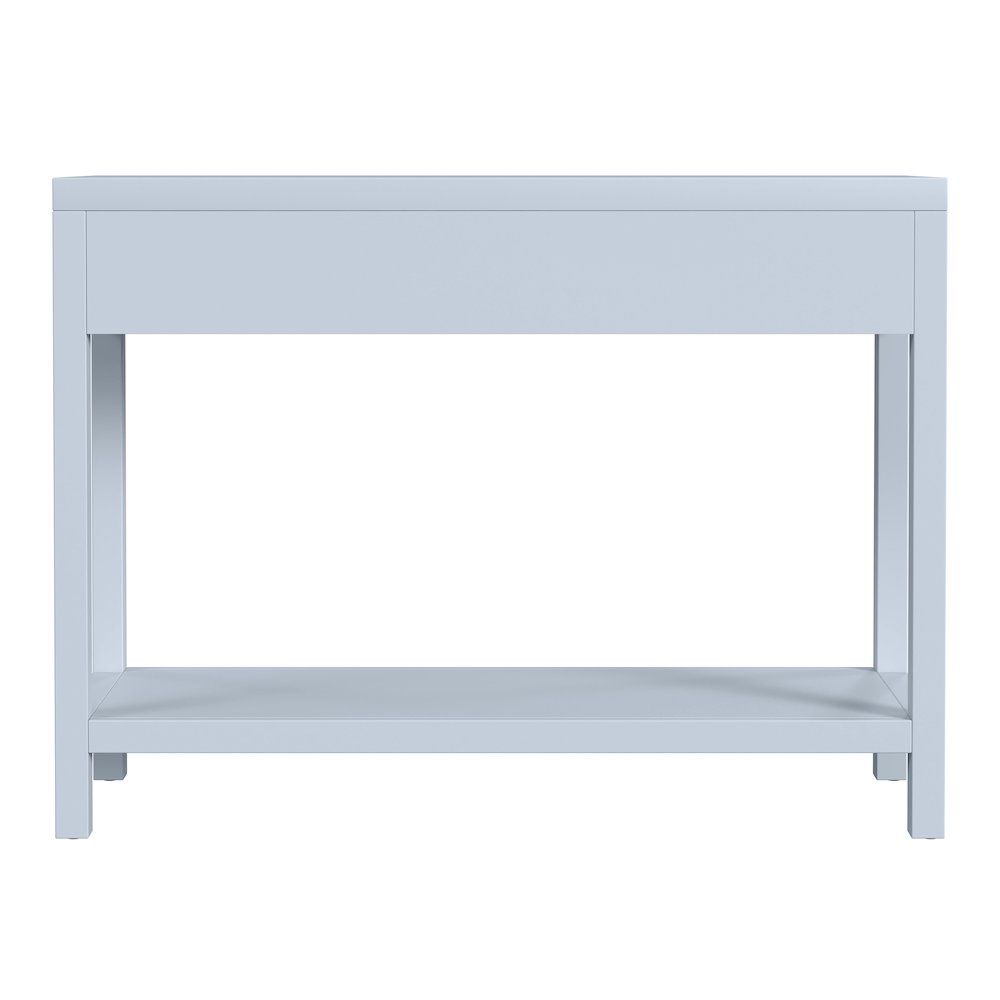 Nora 40 in. W Wood 2 Drawer Console Table, Light Blue. Picture 6
