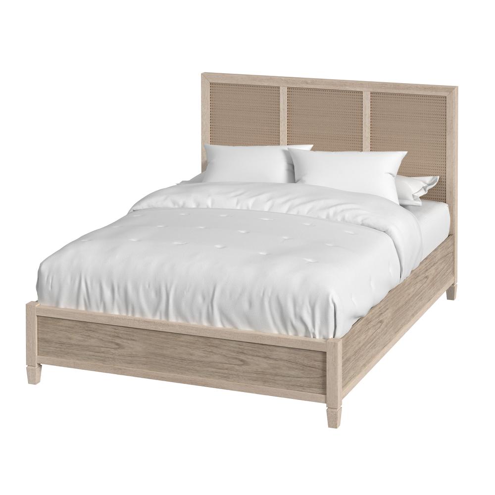 Flagstaff Queen Size Cane Panel Bed, Natural. Picture 7