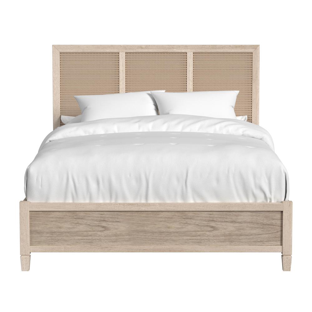 Flagstaff Queen Size Cane Panel Bed, Natural. Picture 8