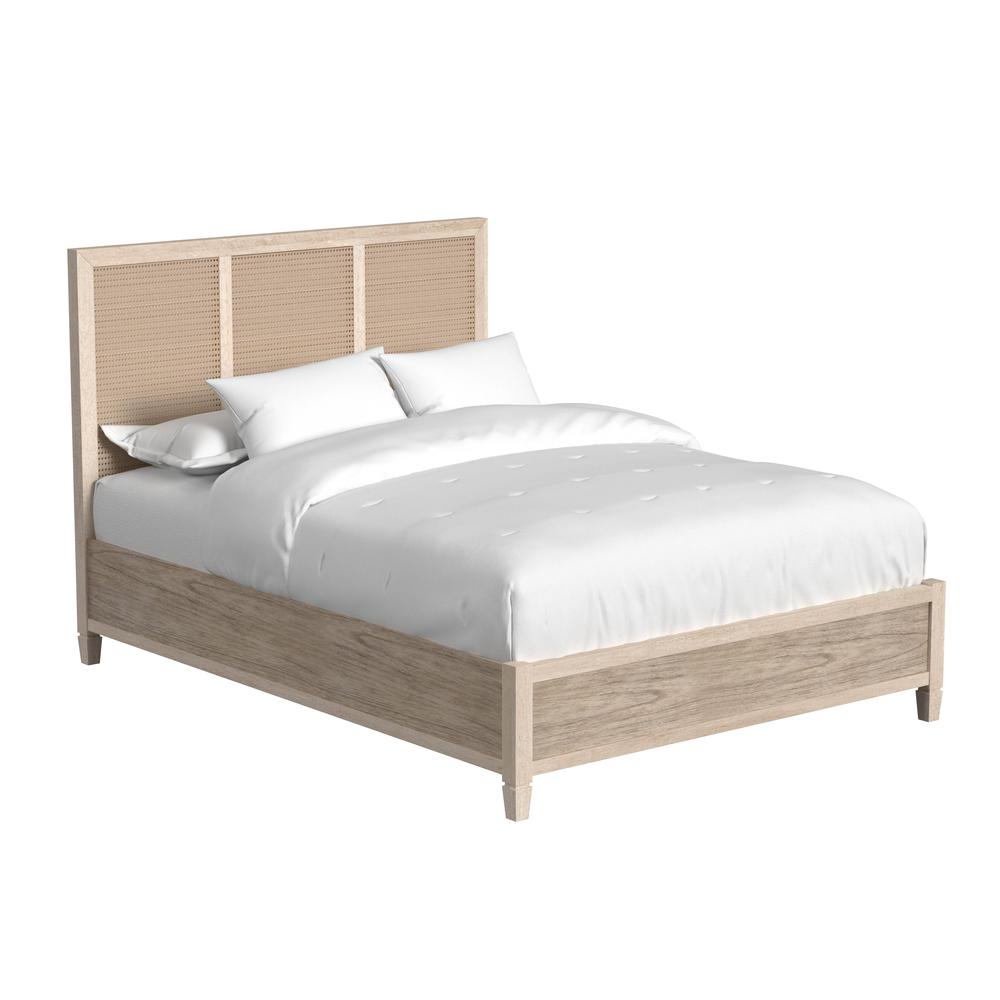 Flagstaff Queen Size Cane Panel Bed, Natural. Picture 9