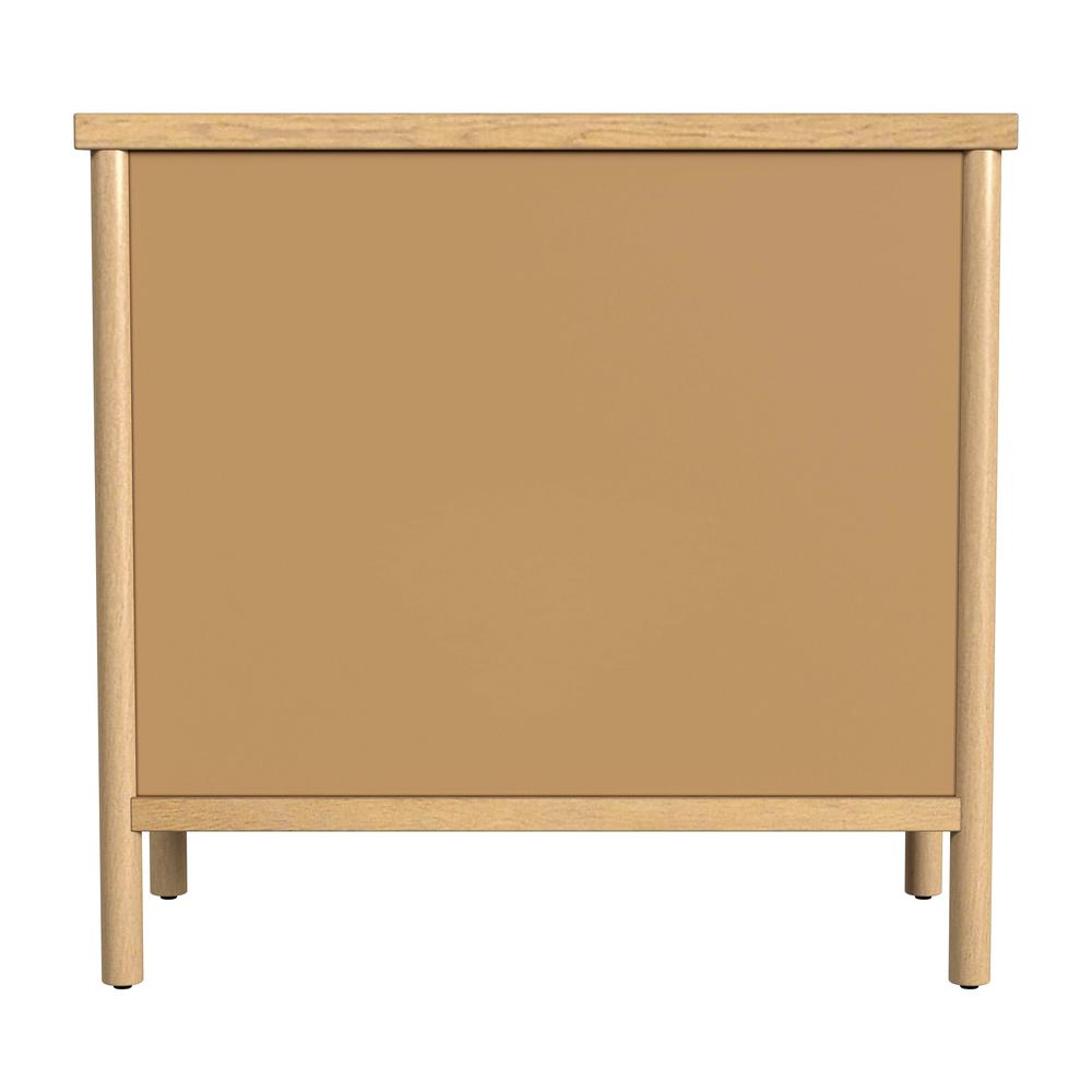 Lennon 3 Drawer Rounded Leg Dresser, Light Brown. Picture 4