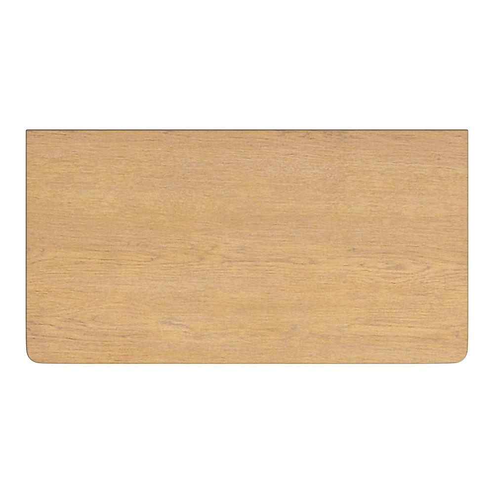 Lennon 3 Drawer Rounded Leg Dresser, Light Brown. Picture 5