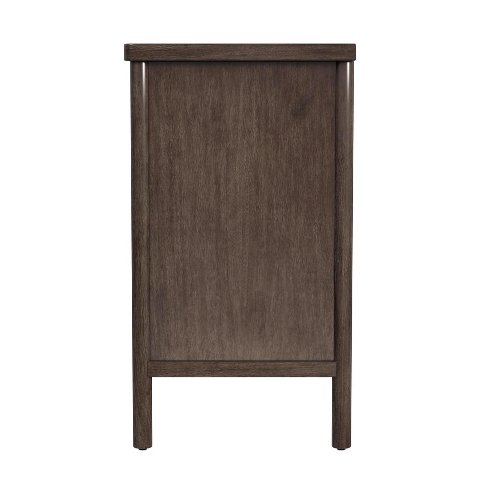 Lennon 3 Drawer Rounded Leg Dresser, Brown. Picture 3