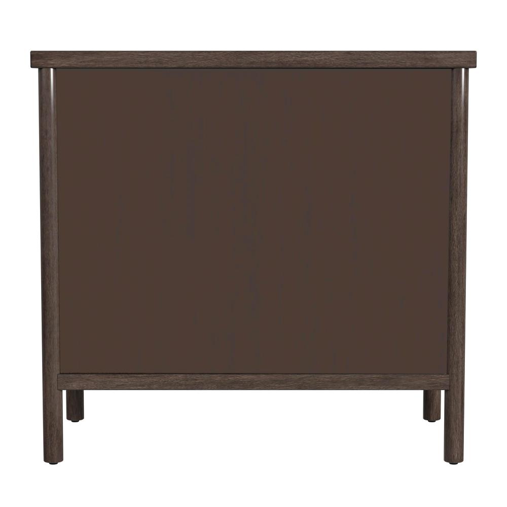 Lennon 3 Drawer Rounded Leg Dresser, Brown. Picture 4