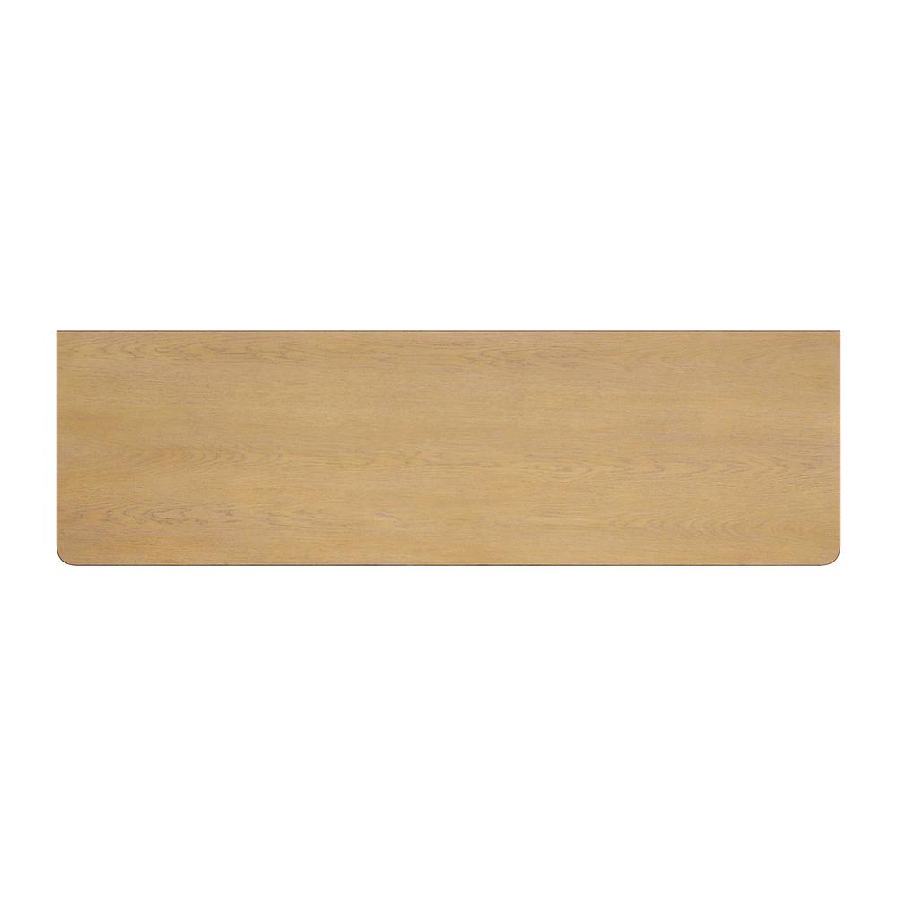 Lennon 6 Drawer Rounded Leg Dresser, Light Brown. Picture 5