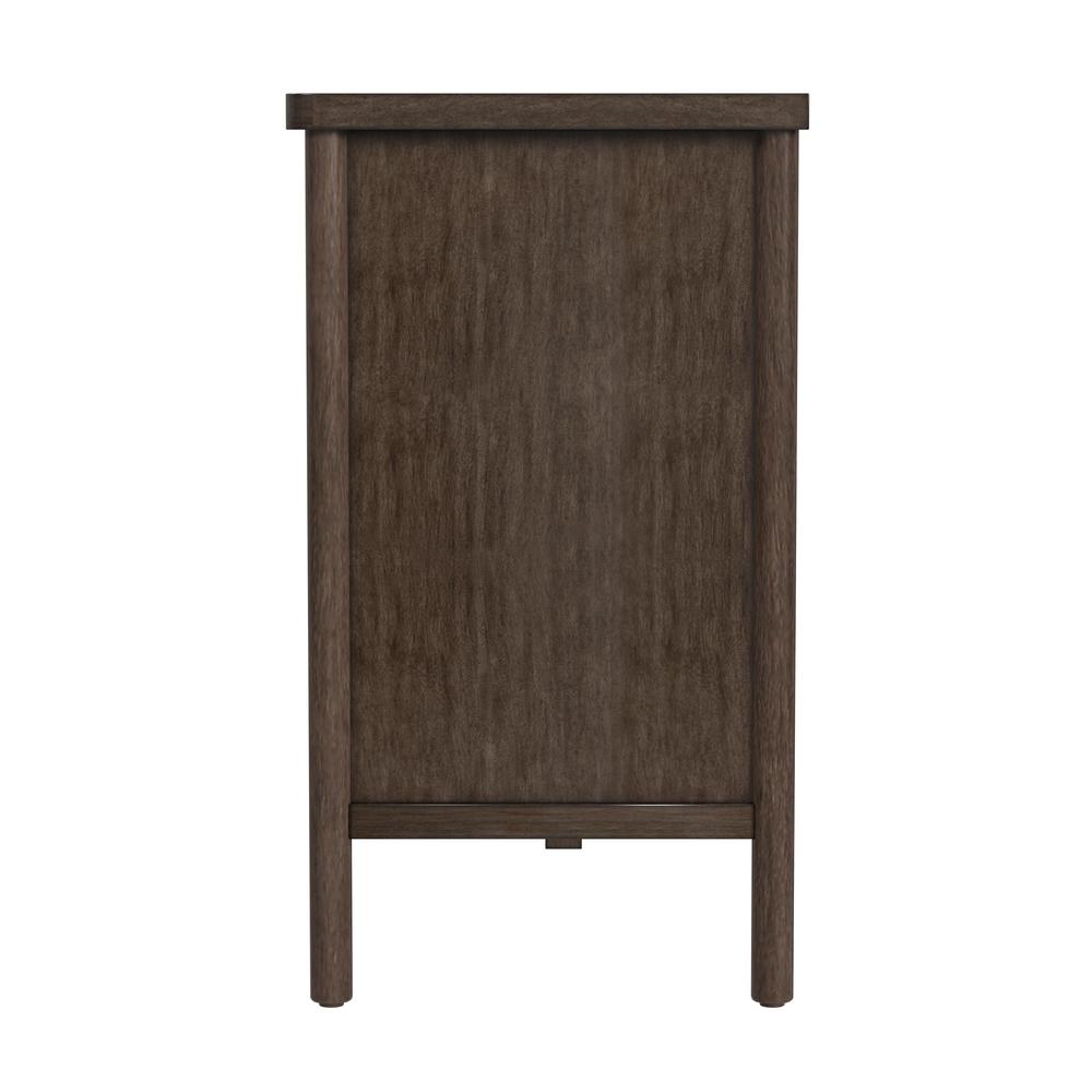Lennon 6 Drawer Rounded Leg Dresser, Brown. Picture 3