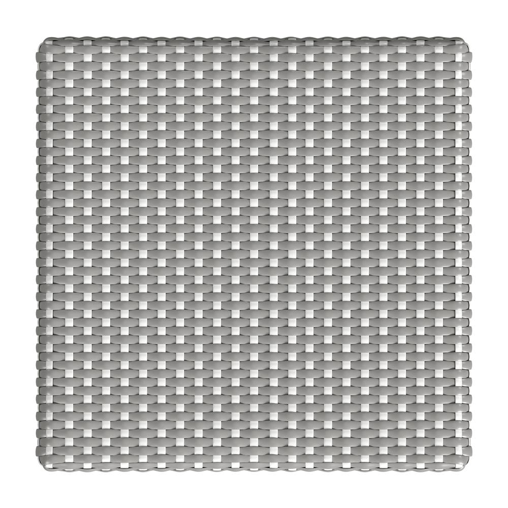 Riviera Square 24"H  Rattan Counter Stool, Gray and White. Picture 5