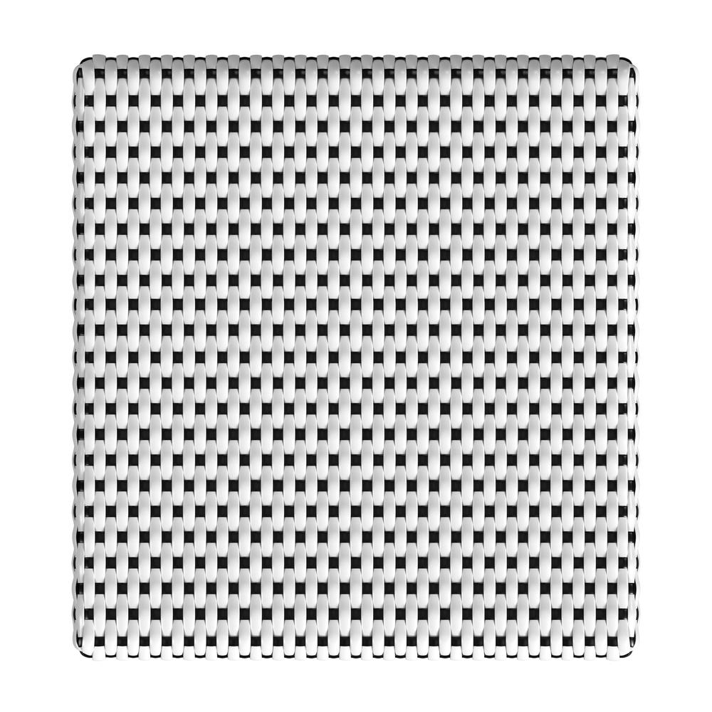 Riviera Square 24"H  Rattan Counter Stool, Black and White. Picture 5