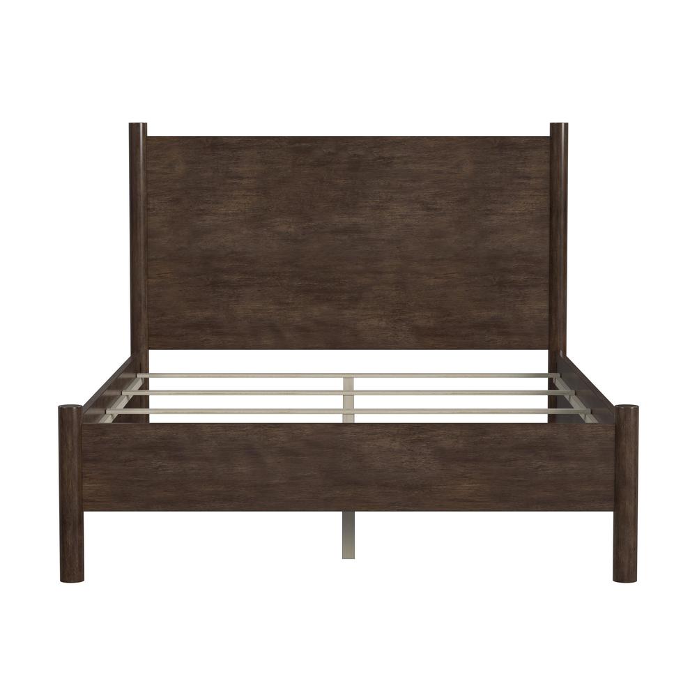 Lennon Rounded Leg  Platform Queen Bed, Medium Brown. Picture 2