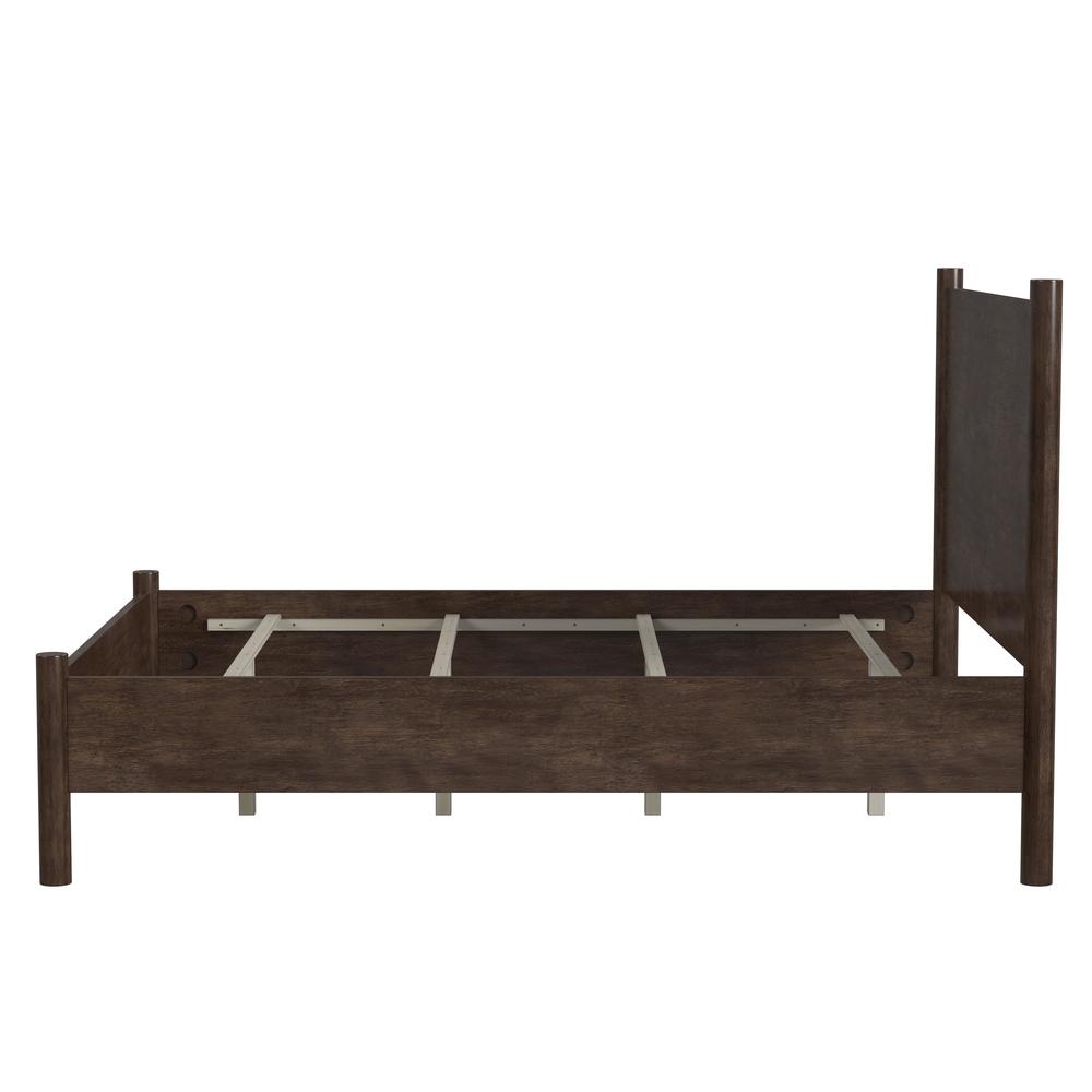 Lennon Rounded Leg  Platform Queen Bed, Medium Brown. Picture 3
