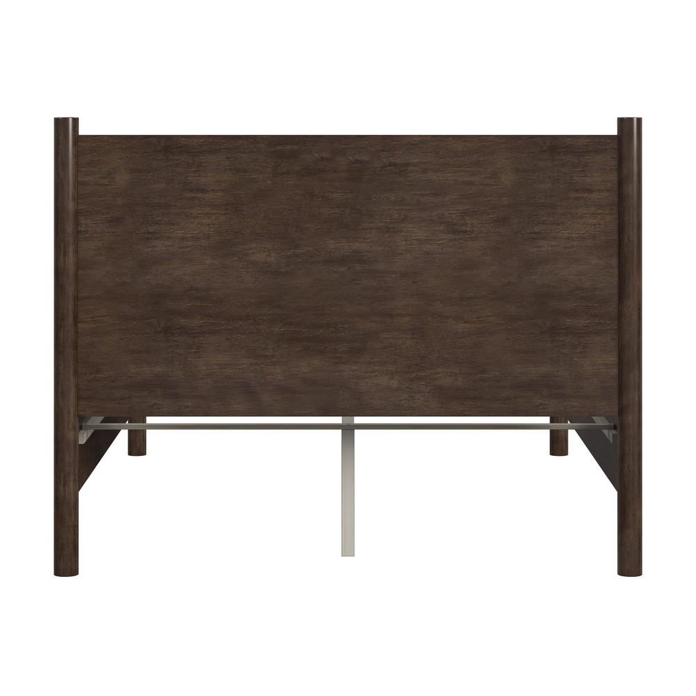 Lennon Rounded Leg  Platform Queen Bed, Medium Brown. Picture 4