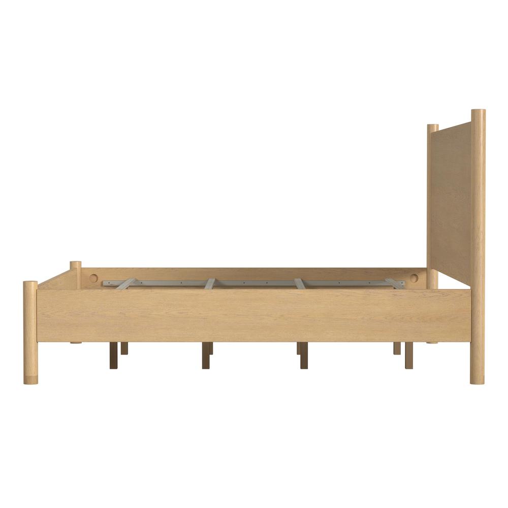 Lennon Rounded Leg  Platform King Bed, Light Brown. Picture 4