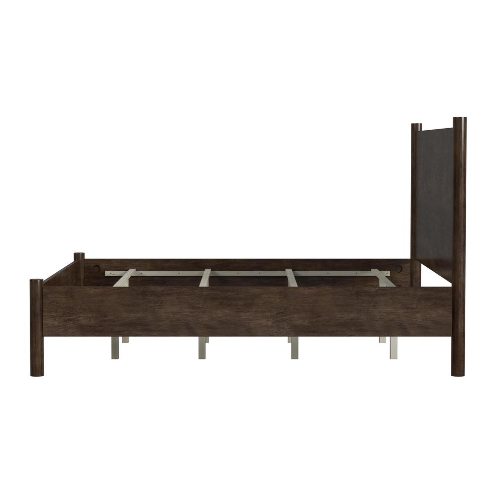 Lennon Rounded Leg  Platform King Bed, Medium Brown. Picture 4