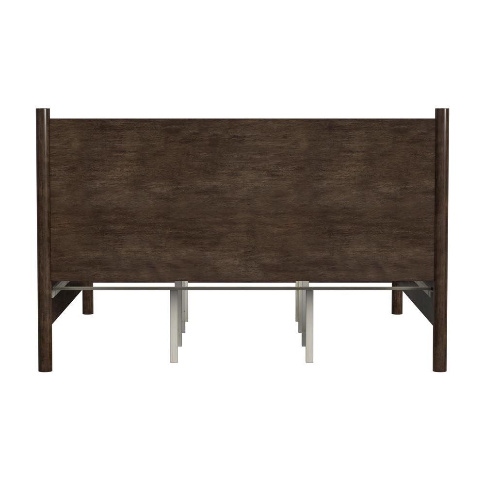 Lennon Rounded Leg  Platform King Bed, Medium Brown. Picture 5
