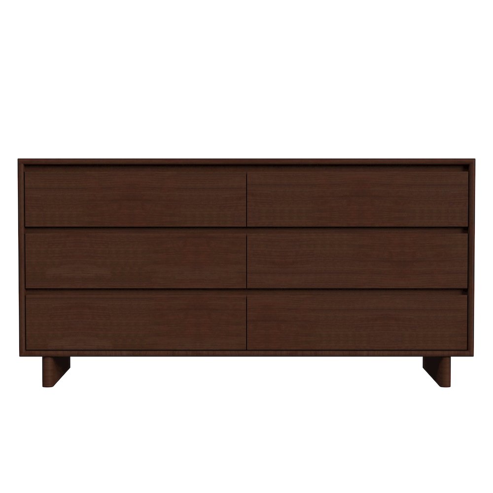 Halmstad 62 in. W Wood Panel 6 Drawer Dresser, Brown. Picture 3